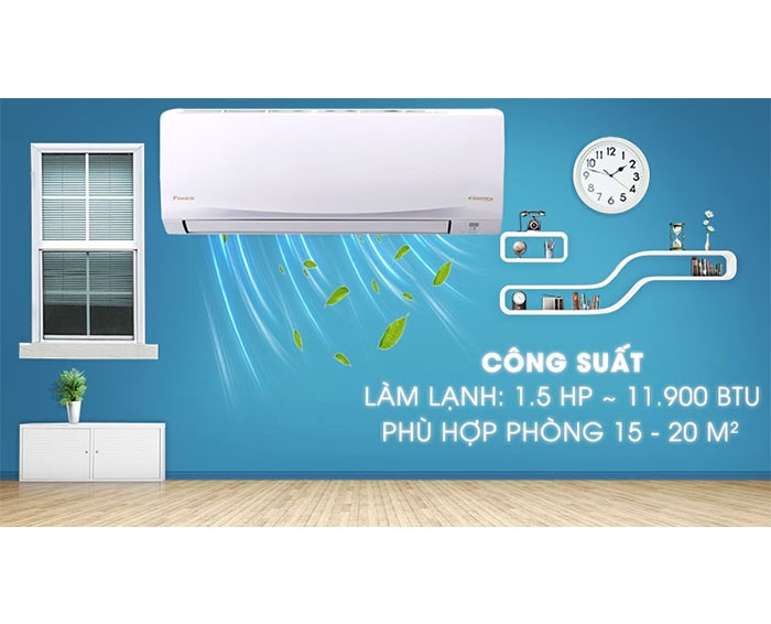 Image Điều hòa Daikin Inverter 1.5 HP ATKQ35TAVMV 2