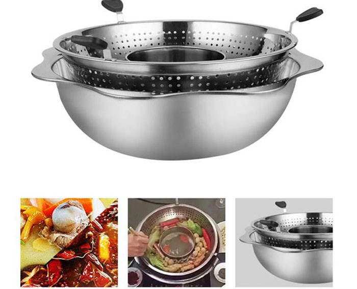 Image Nồi lẩu xoay dễ dàng vớt thức ăn 1