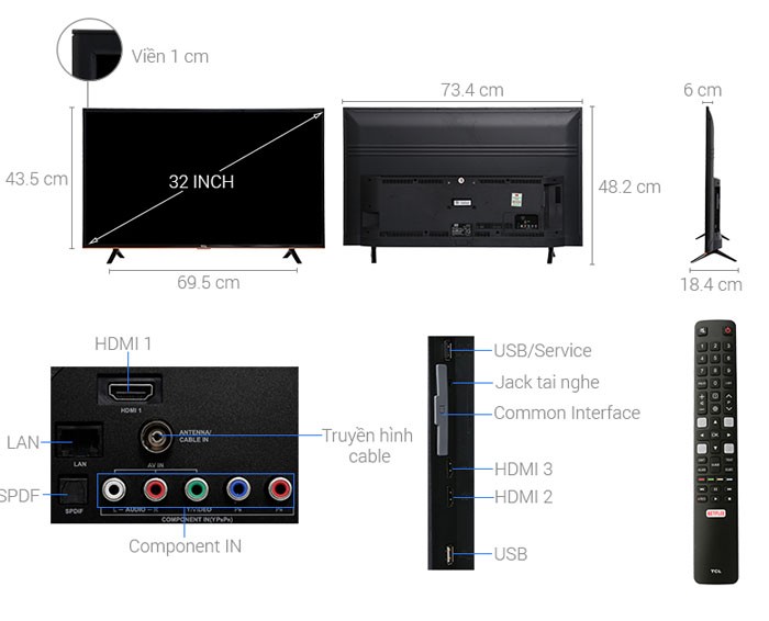 Image Smart Tivi TCL 32 inch L32S62T 1