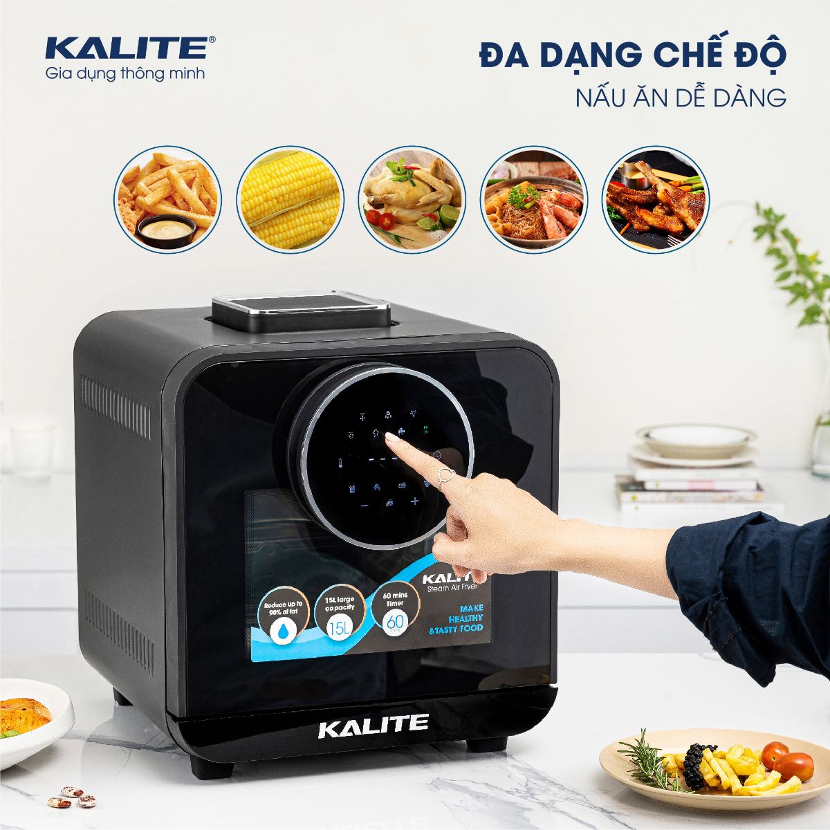 Image Nồi chiên không dầu KALITE STEAM STAR 7
