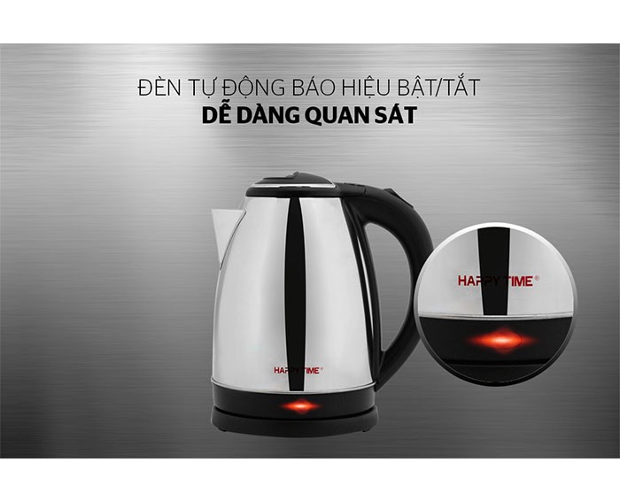Image Ấm siêu tốc inox 1.8L HAPPY TIME HTD1081 1