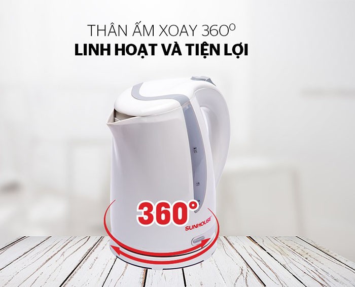Image Ấm siêu tốc nhựa SUNHOUSE SHD1300 3