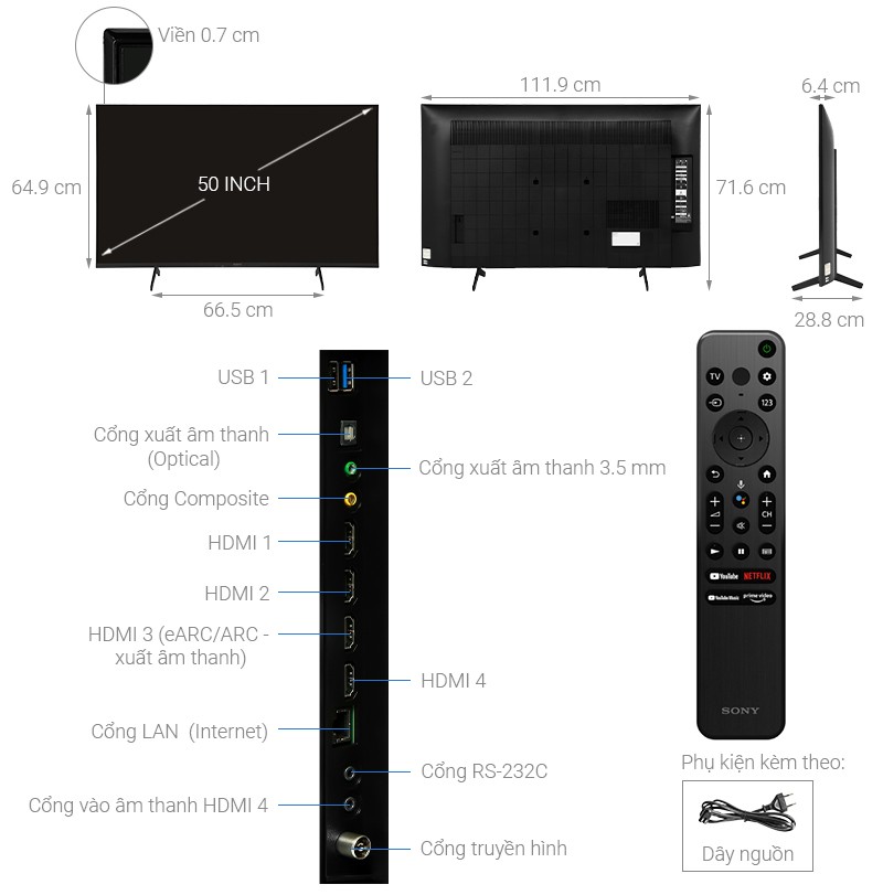 Image Google Tivi Sony 4K 50 inch KD-50X80K 3