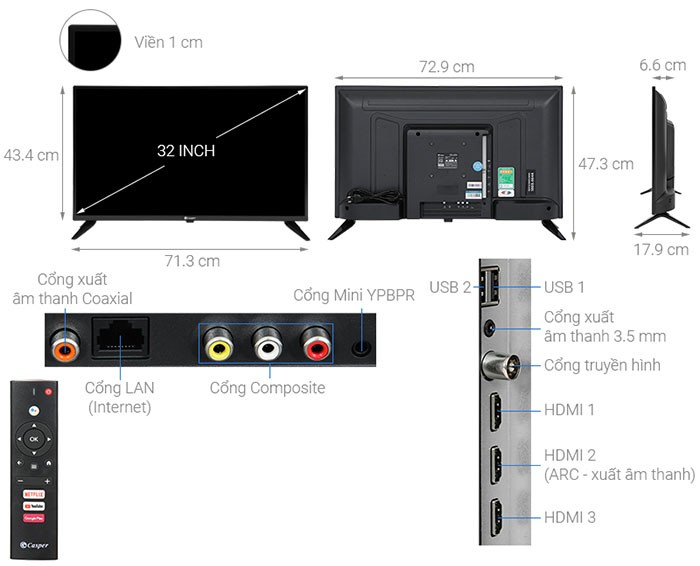 Image Android Tivi Casper 32 inch 32HGA510 1