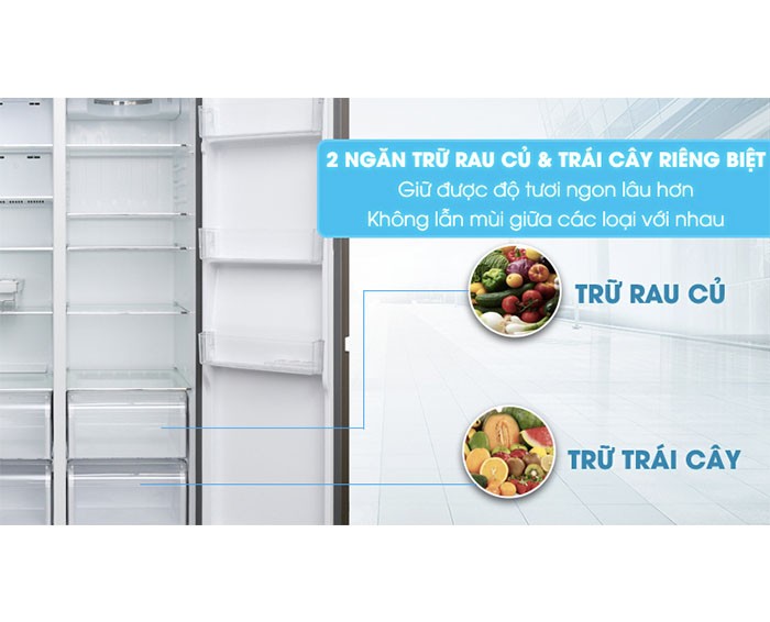 Image Tủ lạnh Aqua Inverter 565 lít AQR-IG585AS SG 1