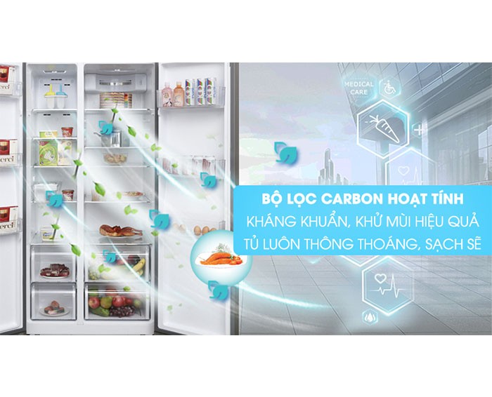 Image Tủ lạnh Aqua Inverter 565 lít AQR-IG585AS SG 2