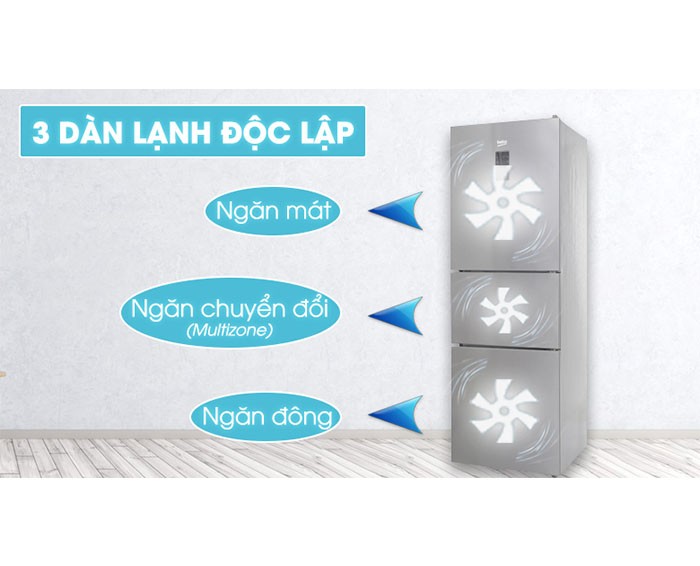 Image Tủ lạnh Beko Inverter 340 lít RTNT340E50VZX 3