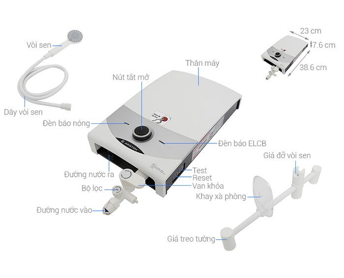 Image Bình nóng lạnh Ariston SM45PE-VN 2