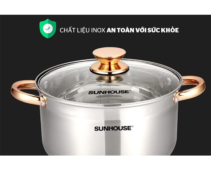 Image Bộ nồi inox 5 đáy SUNHOUSE SH781 1