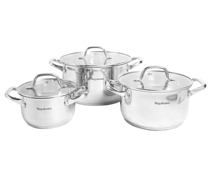 Image Bộ nồi inox Nagakawa NAG1360 1