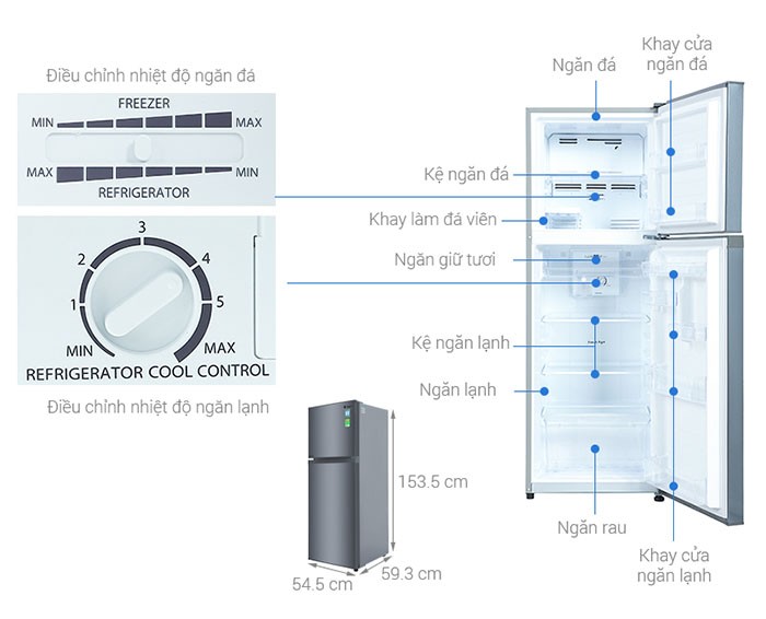 Image Tủ lạnh Casper Inverter 238 lít RT-250VD 1