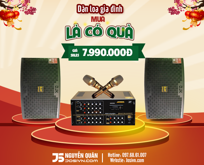 Dàn loa nằm DJK, amply jaguar 506 