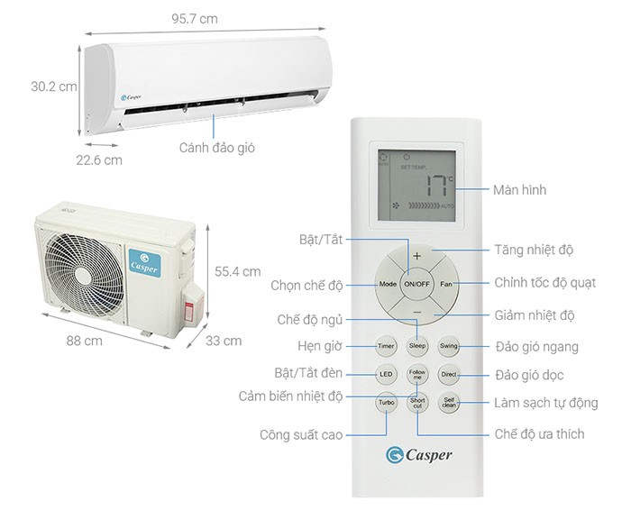 Image Điều hòa Casper 2 HP KC-18FC32 2