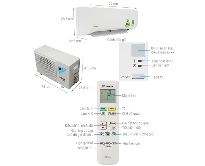 Image Điều hòa Daikin Inverter 1 HP ATKQ25TAVMV 3