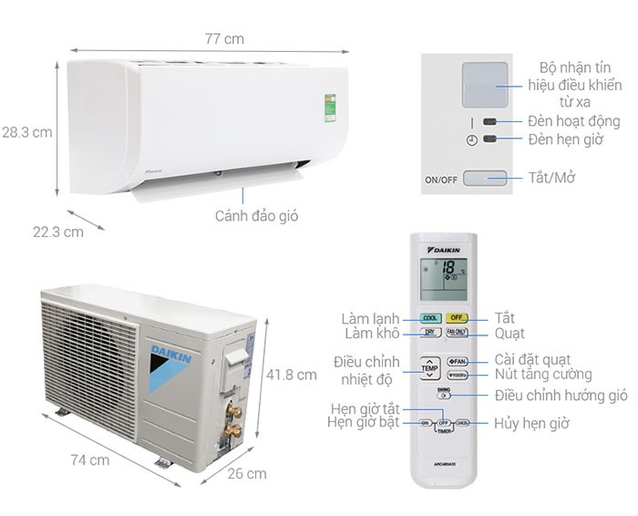 Image Điều hòa Daikin 1 HP FTC25NV1V 3