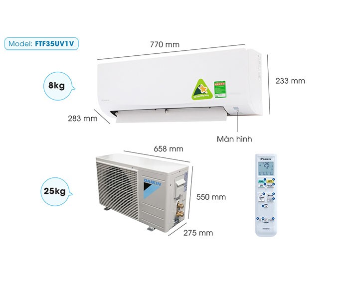Image Điều hòa Daikin 12.000 BTU FTF35UV1V 4