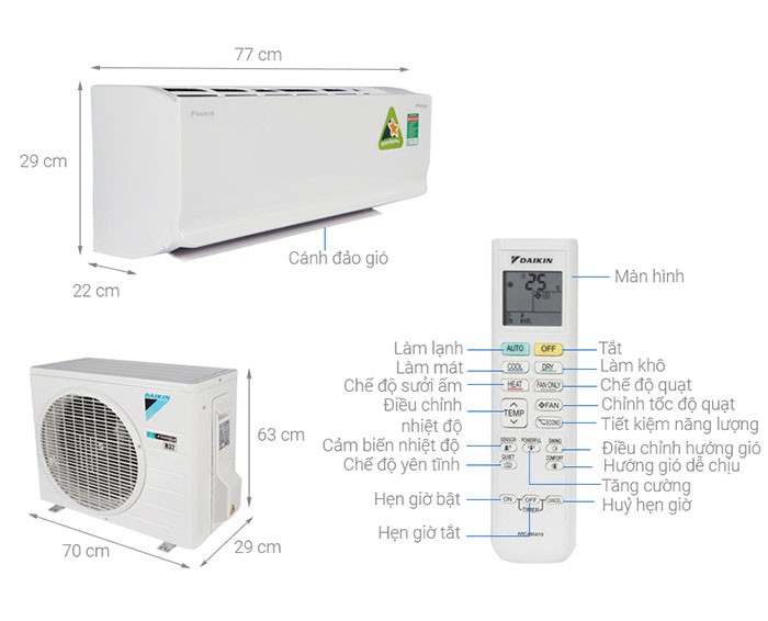 Image Điều hòa 2 chiều Daikin Inverter 1.5 HP FTHF35RVMV 3