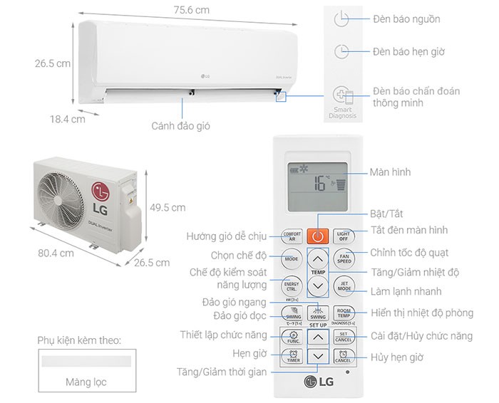 Image Điều hòa LG Inverter 2 HP 18.000BTU V18WIN 3