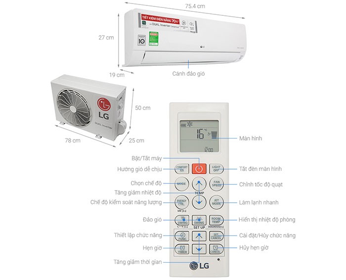 Image Điều hòa LG Inverter 1 HP V10APH 3