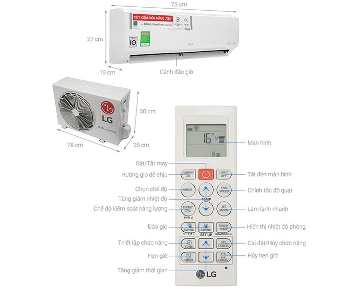 Image Điều hòa LG Inverter 1 HP V10ENH 3