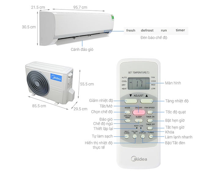 Image Điều hòa Midea 2 HP MSAF-18CRN8 1