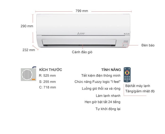 Image Điều hòa Mitsubishi Electric 1.5 HP MS/MU-JS35VF 1