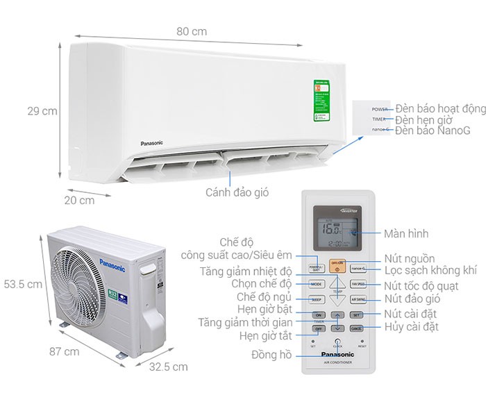 Image Điều hòa Panasonic 1.5 HP CU/CS-N12UKH-8 4