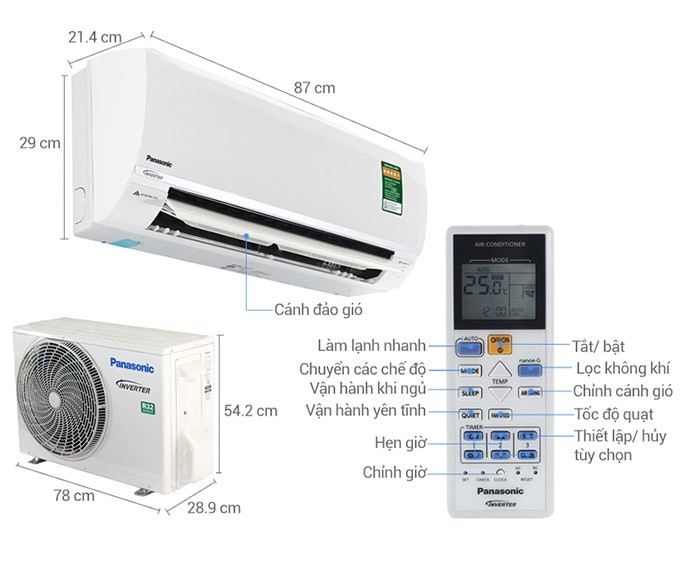 Image Điều hòa 2 chiều Panasonic Inverter 9000 BTU CU/CS-YZ9SKH-8 4