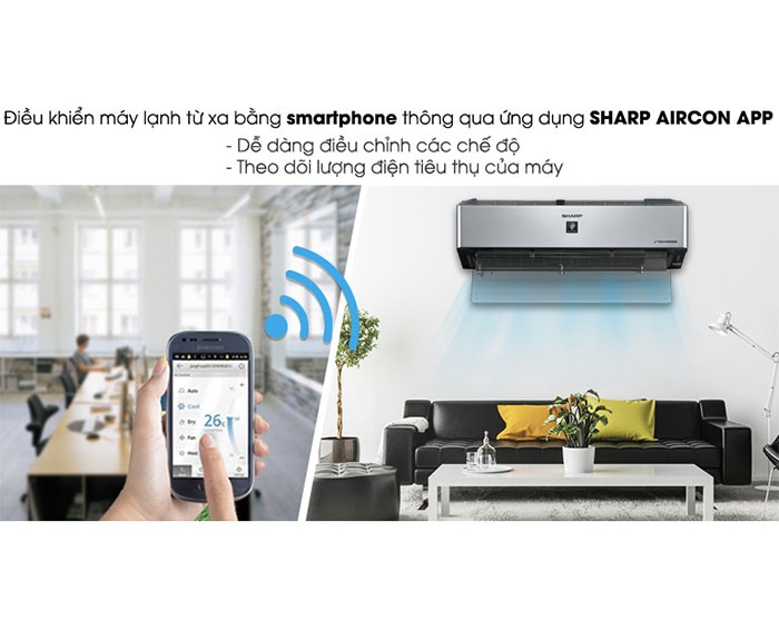 Image Điều hòa Sharp Inverter Wifi 1 HP AH-XP10VXW 4