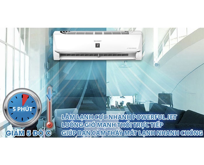 Image Điều hòa Sharp Inverter 1 HP AH-XP10WMW 1