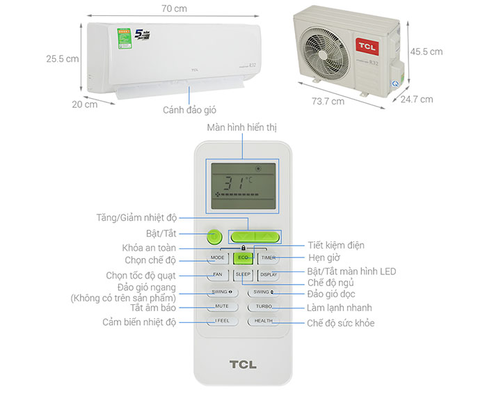Image Điều hòa TCL 1 HP 9.000BTU TAC-09CSD/XAB1 3