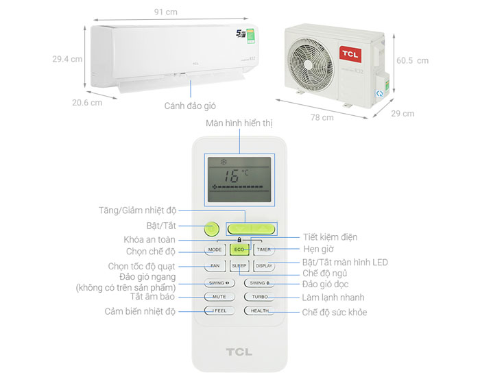 Image Điều hòa TCL 2 HP 18.000BTU TAC-18CSD/XAB1 3