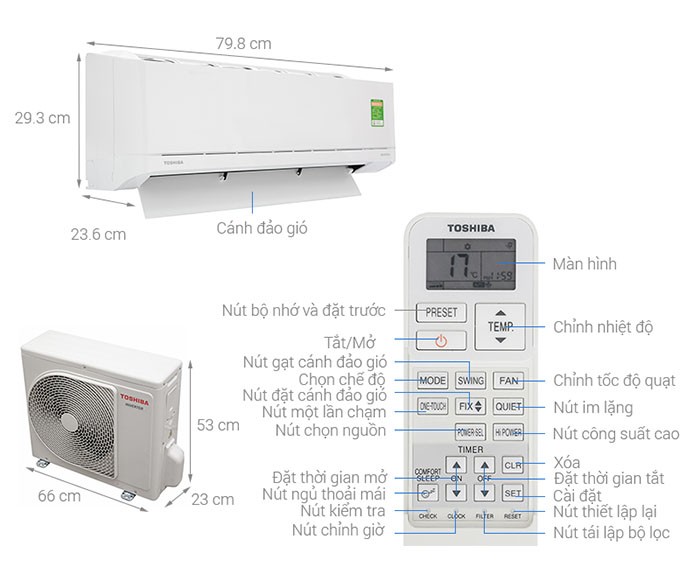 Image Điều hòa Toshiba Inverter 1 HP RAS-H10XKCVG-V 5