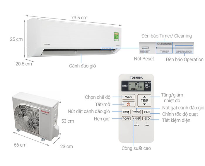 Image Điều hòa Toshiba Inverter 1 HP RAS-H10D1KCVG-V 3