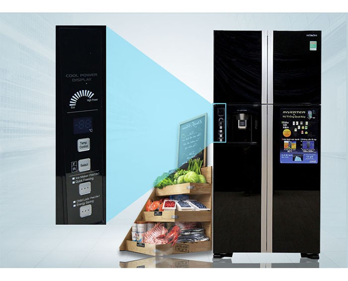 Image Tủ lạnh Hitachi Inverter 540 lít R-W660PGV3 3