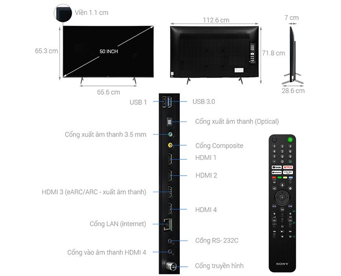 Image Android Tivi Sony 4K 50 inch KD-50X80J 2
