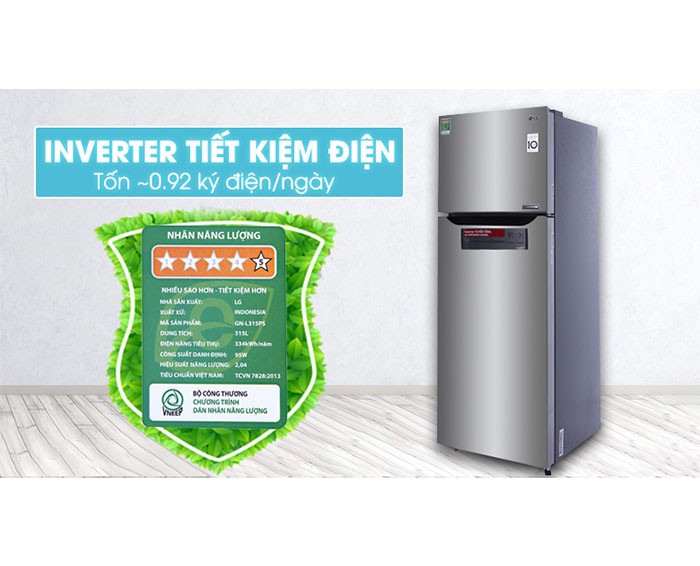 Image Tủ lạnh LG Inverter 315 lít GN-L315PS 2
