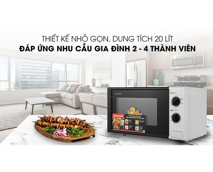 Image Lò vi sóng có nướng Sharp R-G225VN-BK 20 lít 1
