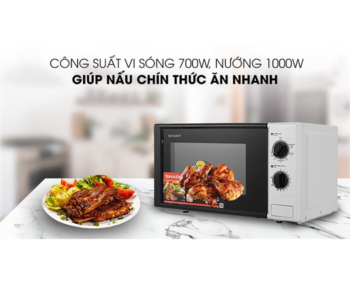 Image Lò vi sóng có nướng Sharp R-G225VN-BK 20 lít 3