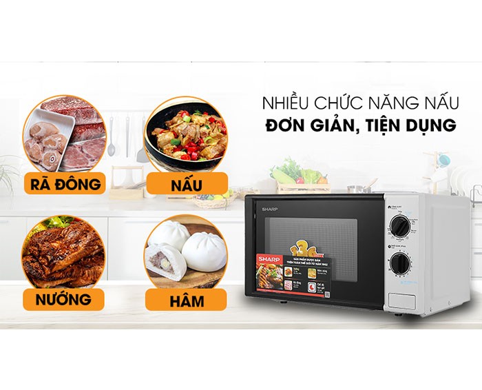 Image Lò vi sóng có nướng Sharp R-G225VN-BK 20 lít 4