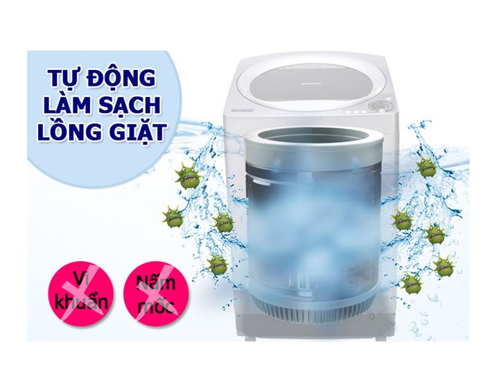 Image Máy giặt 7.2 Kg Sharp ES-U72GV-G 4