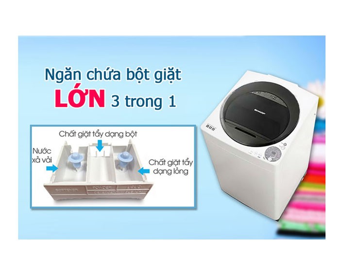 Image Máy giặt 7.2 Kg Sharp ES-U72GV-G 5