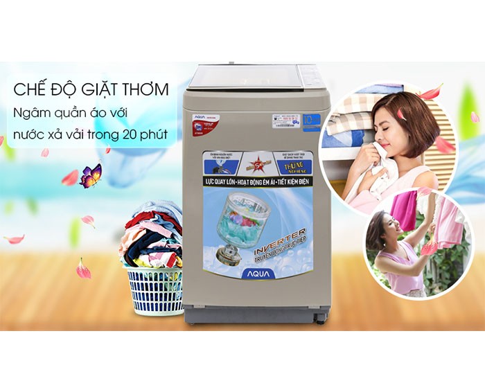 Image Máy giặt Aqua Inverter 9 kg AQW-D901BT N 2