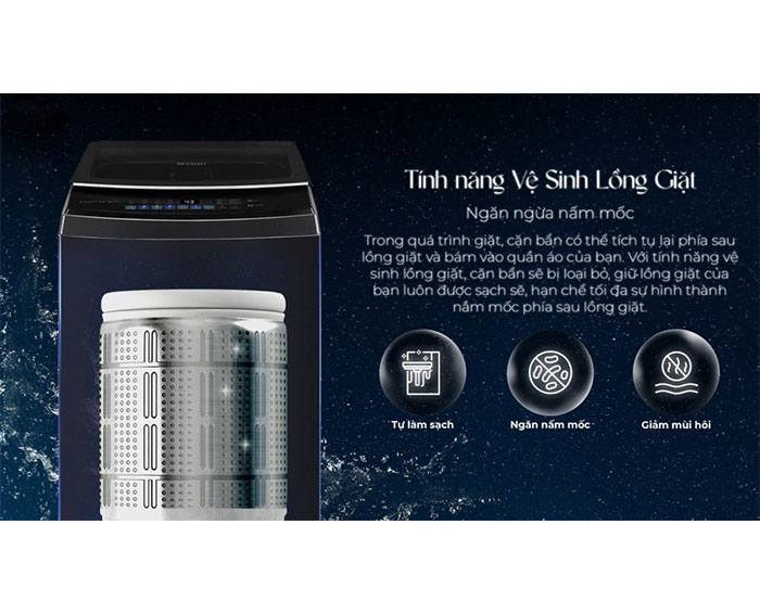 Image Máy giặt cửa trên sharp 10.5kg ES-TM105CD-DS 3