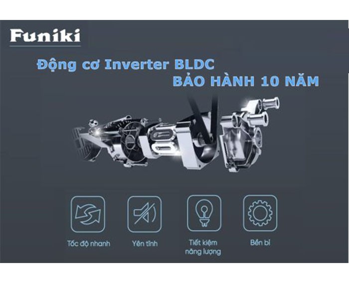 Image Máy giặt lồng ngang Funiki HWM F895ADG Inverter 9.5kg 3