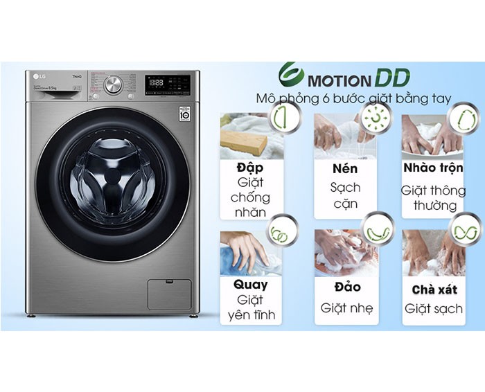 Image Máy giặt LG Inverter 8.5 kg FV1408S4V 1