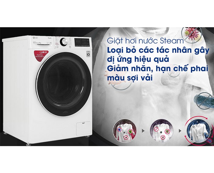 Image Máy giặt LG Inverter 9 kg FV1409S2W (2020) 4