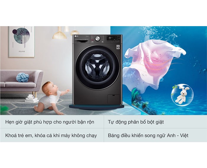 Image Máy giặt sấy LG Inverter 13 kg FV1413H3BA 3