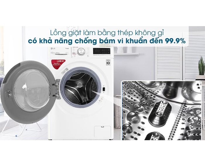 Image Máy giặt LG Inverter 8.5 kg FV1408S4W 3