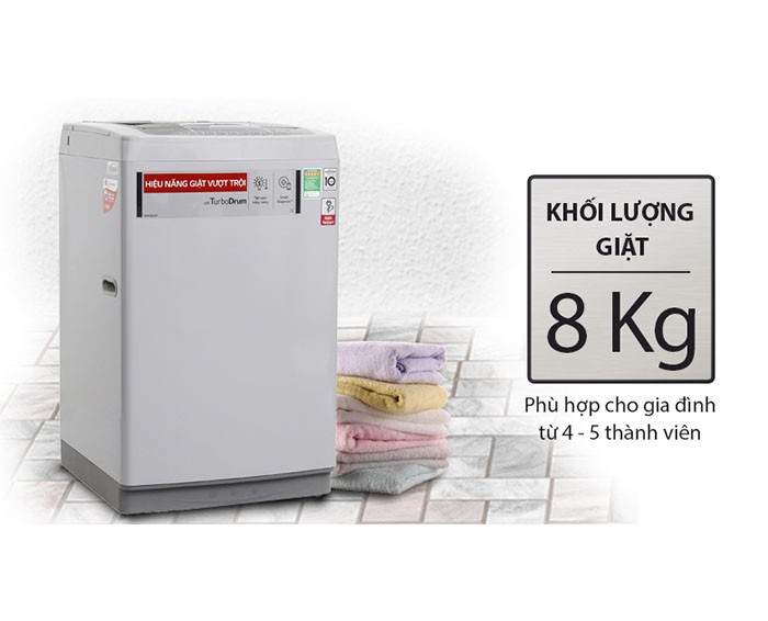 Image Máy giặt LG Inverter 8 kg T2108VSPM 2
